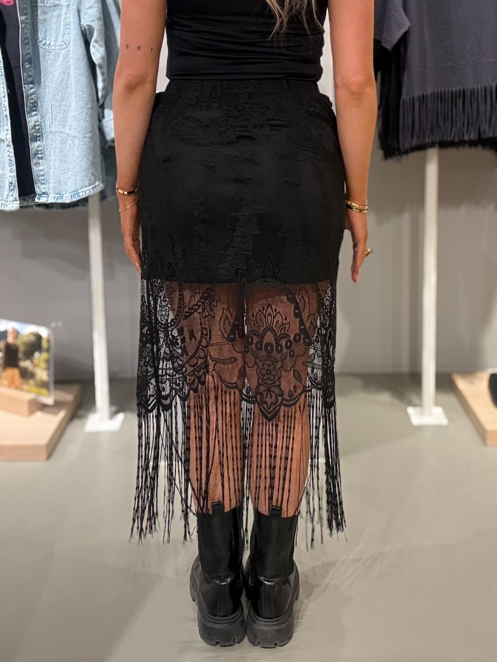 PCCLAIR Long Skirt - Black